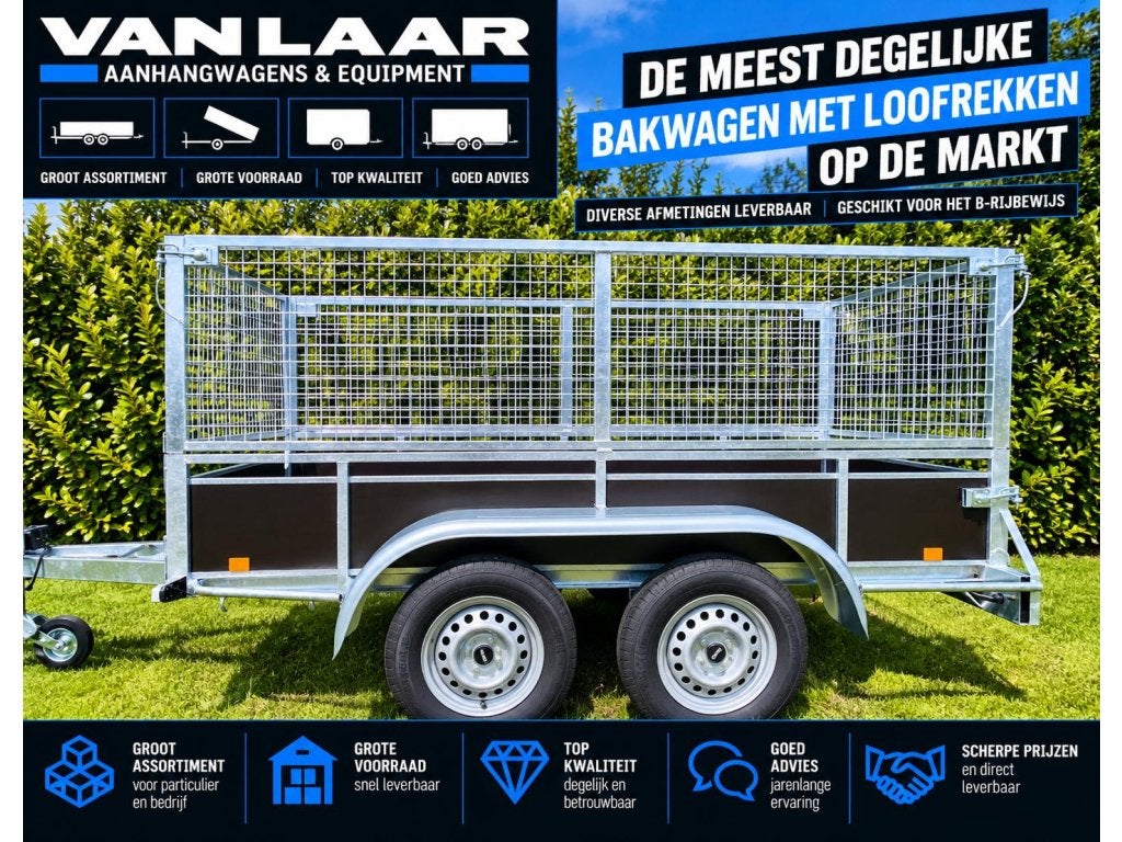 NIEUW aanhangwagen Tandemasser met loofrekken OERDEGELIJK, Niet ingevuld, Nieuw, Niet ingevuld, Niet ingevuld