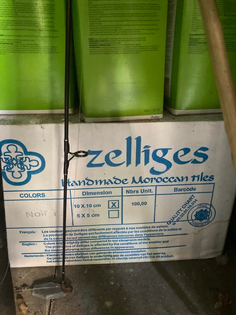 Marokkaanse Zelliges noir (zwart) designtegels 1 doos, Ophalen, Nieuw, Minder dan 20 cm, Minder dan 5 m²