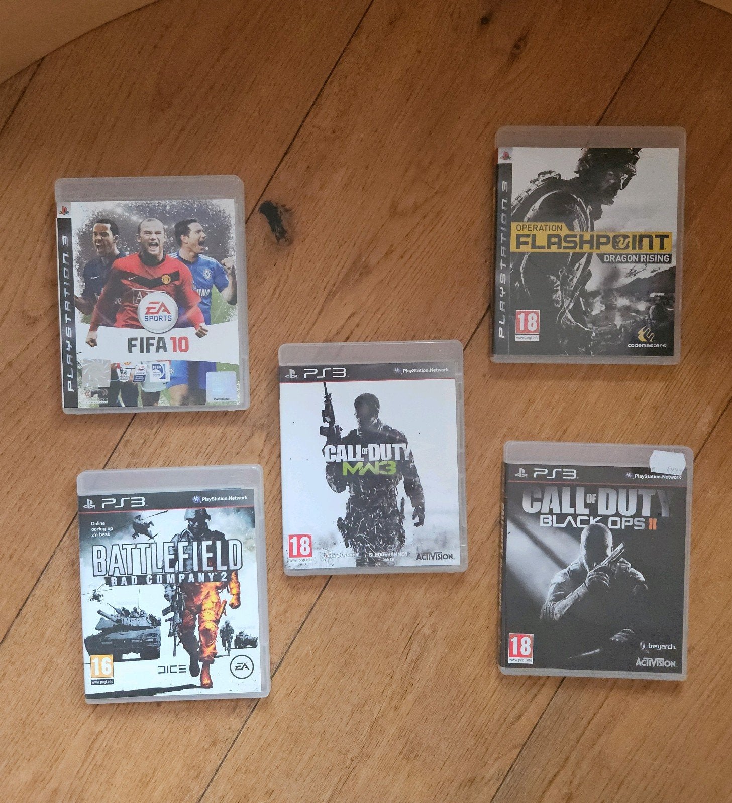 Pakket van 5 PS3 Games (o.a. Call of Duty Black Ops 2, MW3), Vanaf 18 jaar, Shooter, Ophalen of Verzenden, Zo goed als nieuw