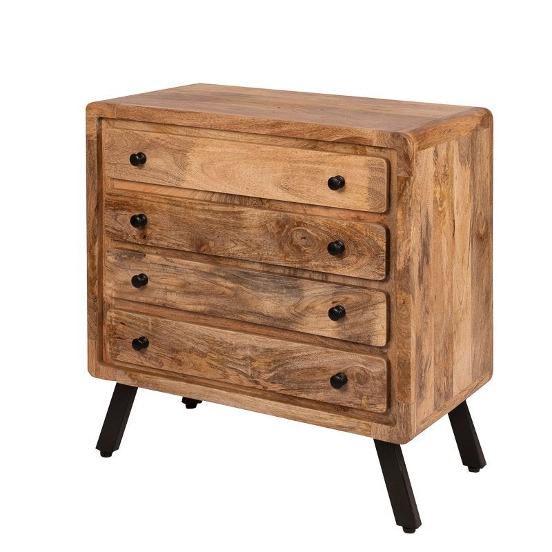 Vintage Look Dressoir van Mangohout Ladekast Mango Nachtkast, Info@dehanzeherten.nl, De Hanze Herten BV, Nieuw, 3 of 4 laden