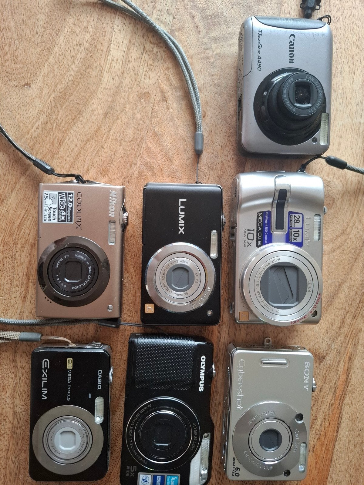 7 camera's - werking onbekend, zonder accu/lader, Audio, Tv en Foto, Fotocamera's Digitaal, Ophalen of Verzenden, Compactcamera