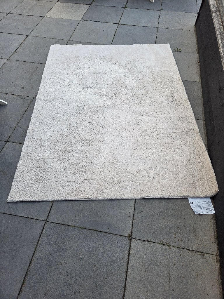 Beige vloerkleed 160 x 220 - licht vloer kleed, Ophalen, Gebruikt, Licht, laagpolig, Beige