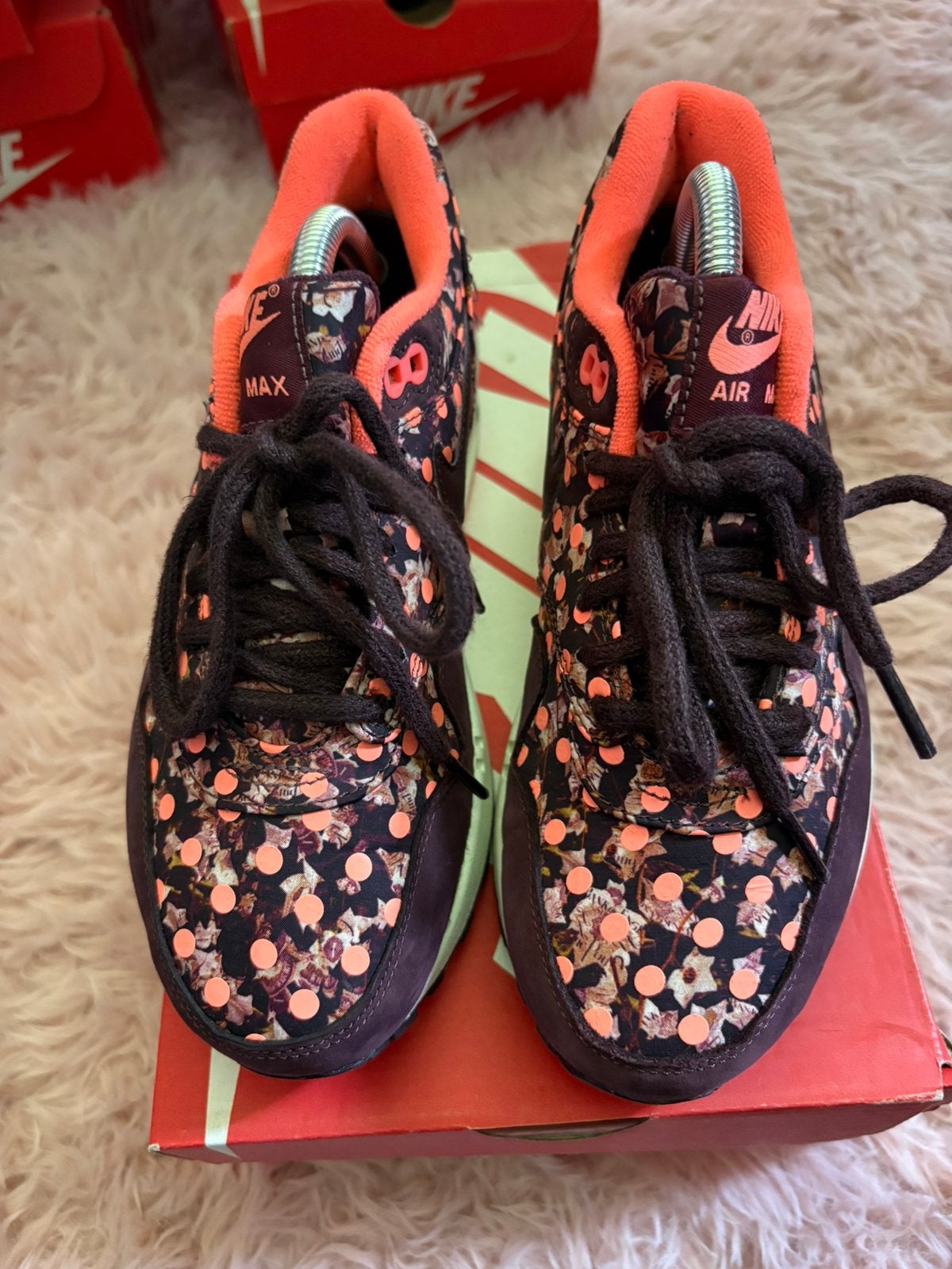 Nike air max 1 Liberty of London Burgundy, Ophalen, Zo goed als nieuw, Sneakers of Gympen