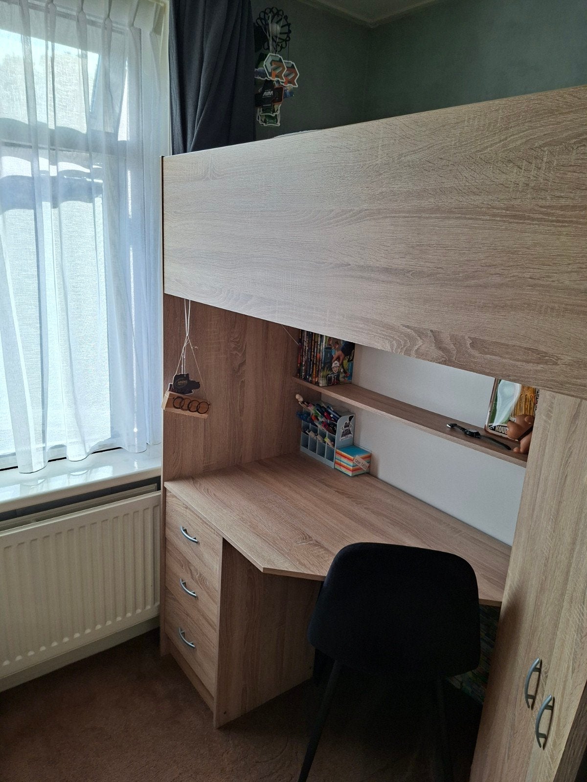 Bed hoogslaper 1 persoons, Ophalen of Verzenden
