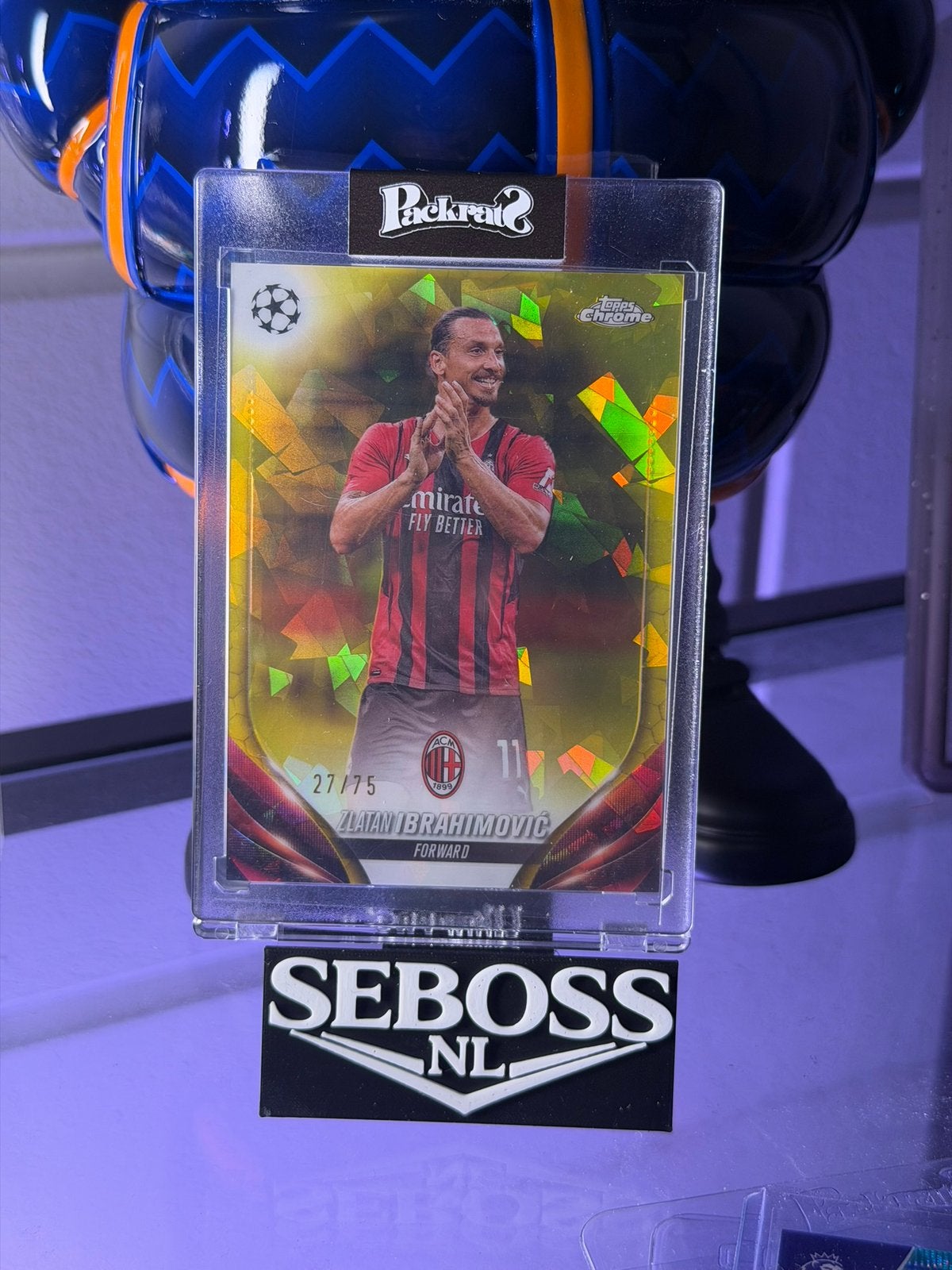 2022-23 Zlatan Ibrahimović (AC Milan) topps chrome 27/75, Verzamelen, Sportartikelen en Voetbal, Verzenden, Zo goed als nieuw