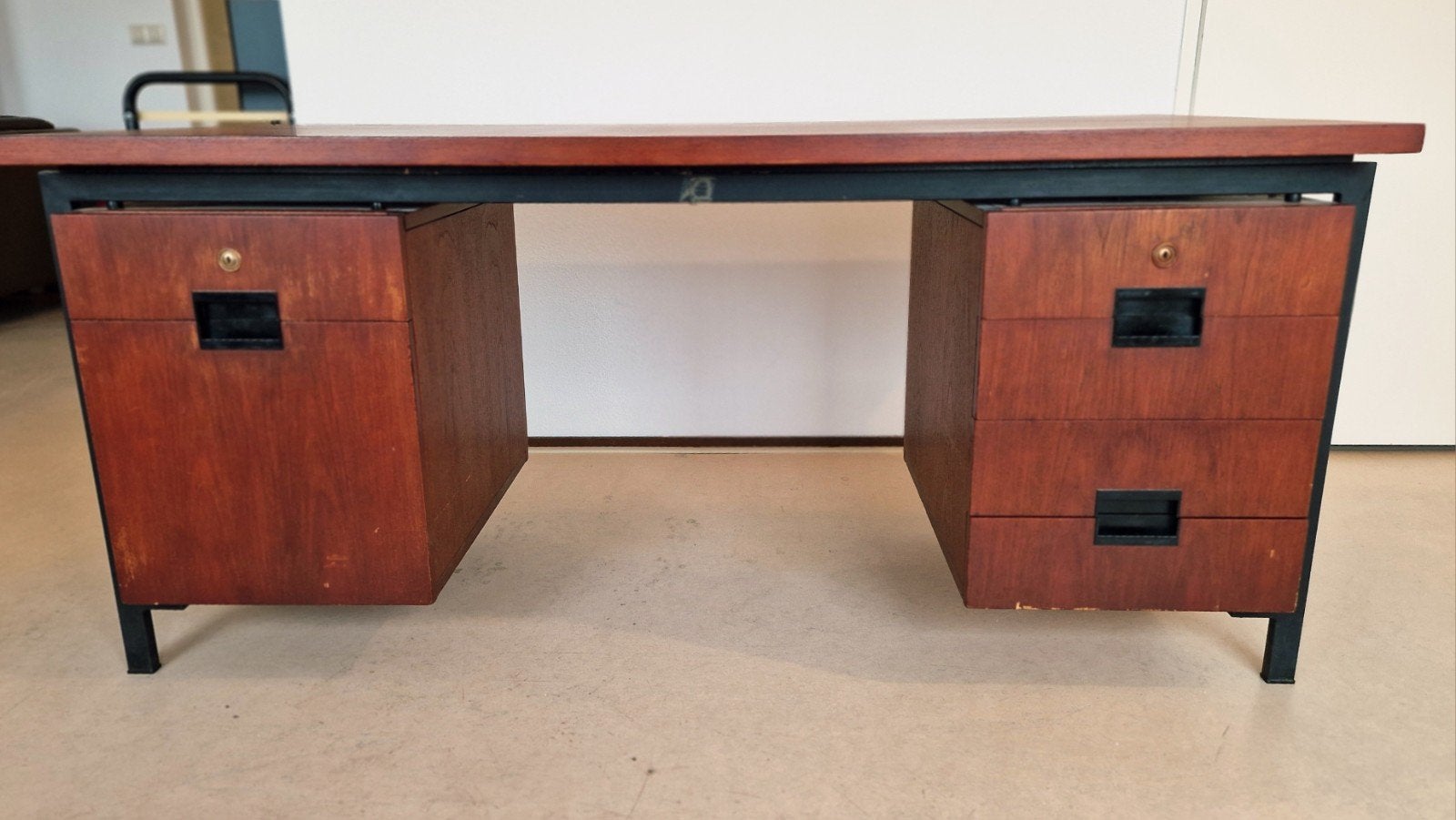 Vintage Kempkes Formule directiebureau jaren 50/60 – 156 cm, Huis en Inrichting, Vintage, Ophalen, Gebruikt, Overige merken