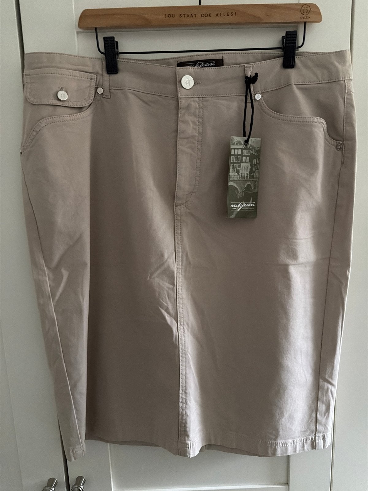 NickJean Anca Long rok - Maat 46 - Nieuw met kaartjes, Beige, Maat 46/48 (XL) of groter, Nieuw, Ophalen of Verzenden