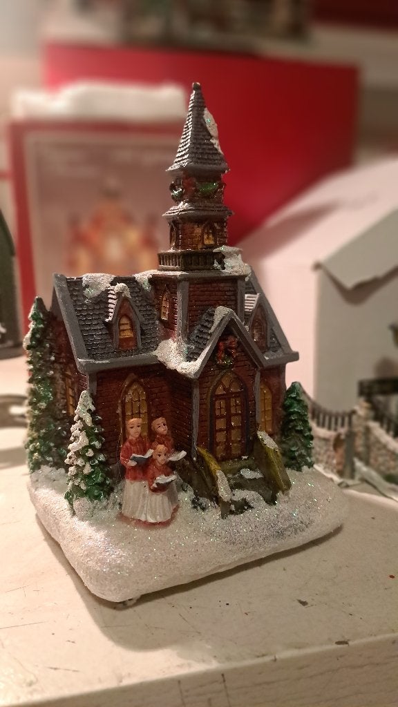 Kerk voor kerstdorp (Z260-105), Ophalen of Verzenden, Zo goed als nieuw