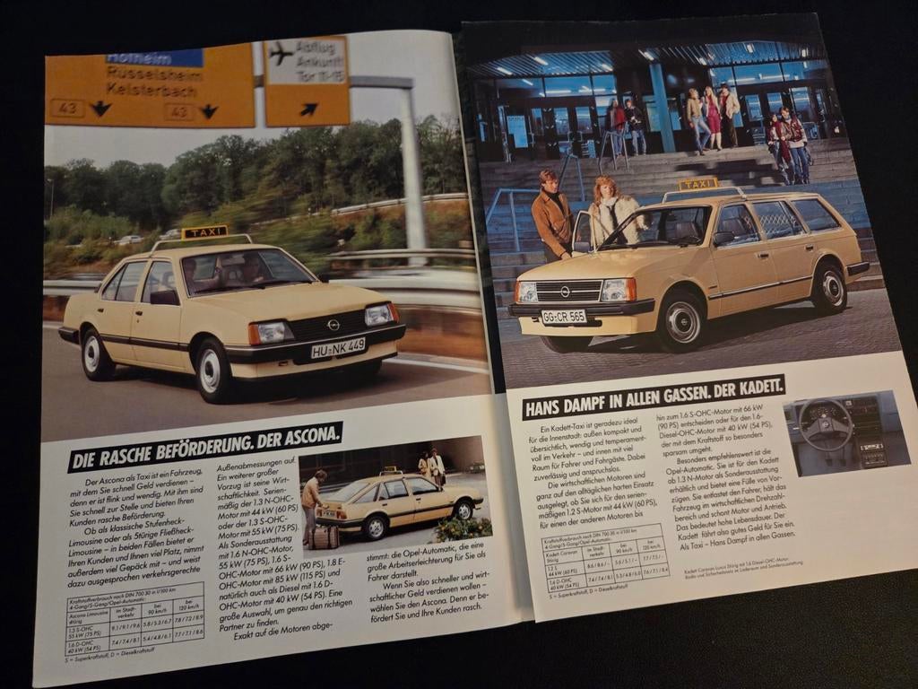Brochure Opel Taxi 1983, Ophalen of Verzenden, Zo goed als nieuw, Opel