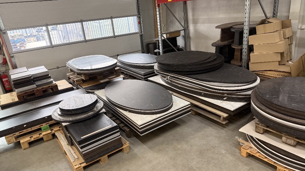 Partij tafelbladen 18mm decolegno diverse vormen/maten, Ophalen, Nieuw, Hout, Minder dan 20 mm