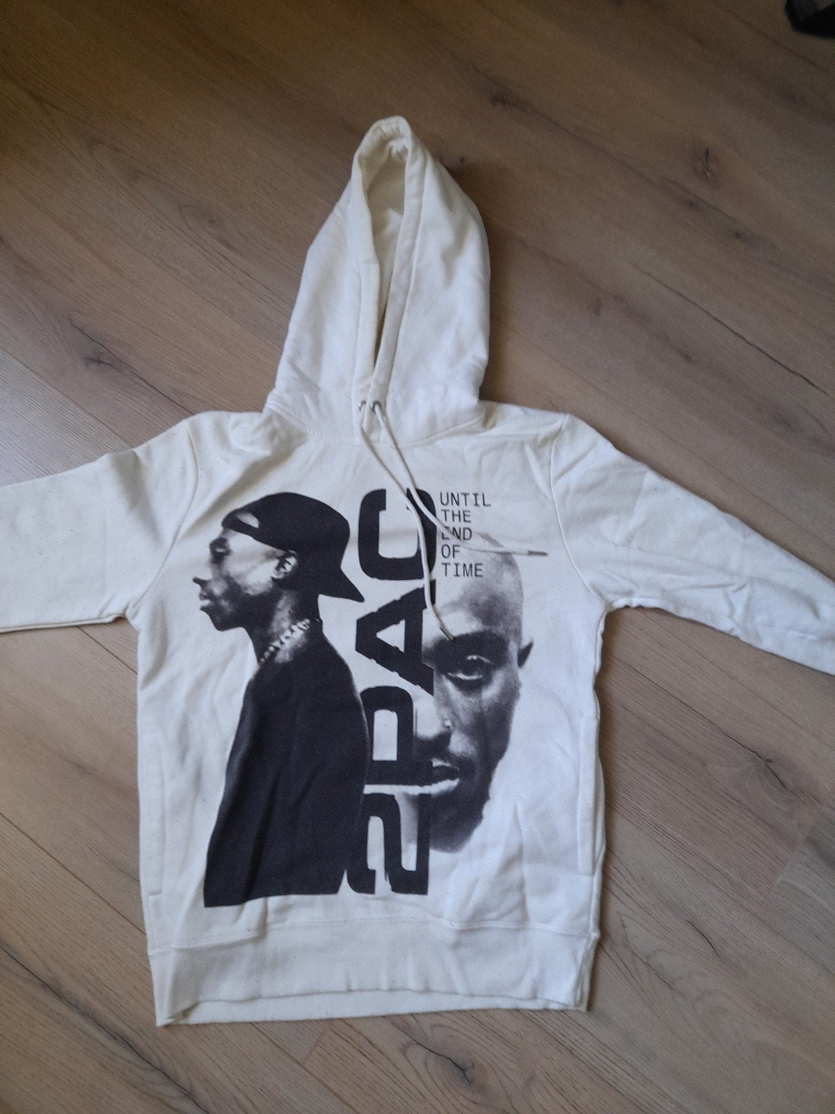 Tupac Shakur hoodie - Maat S, Ophalen, Onbekend, Wit, Gedragen