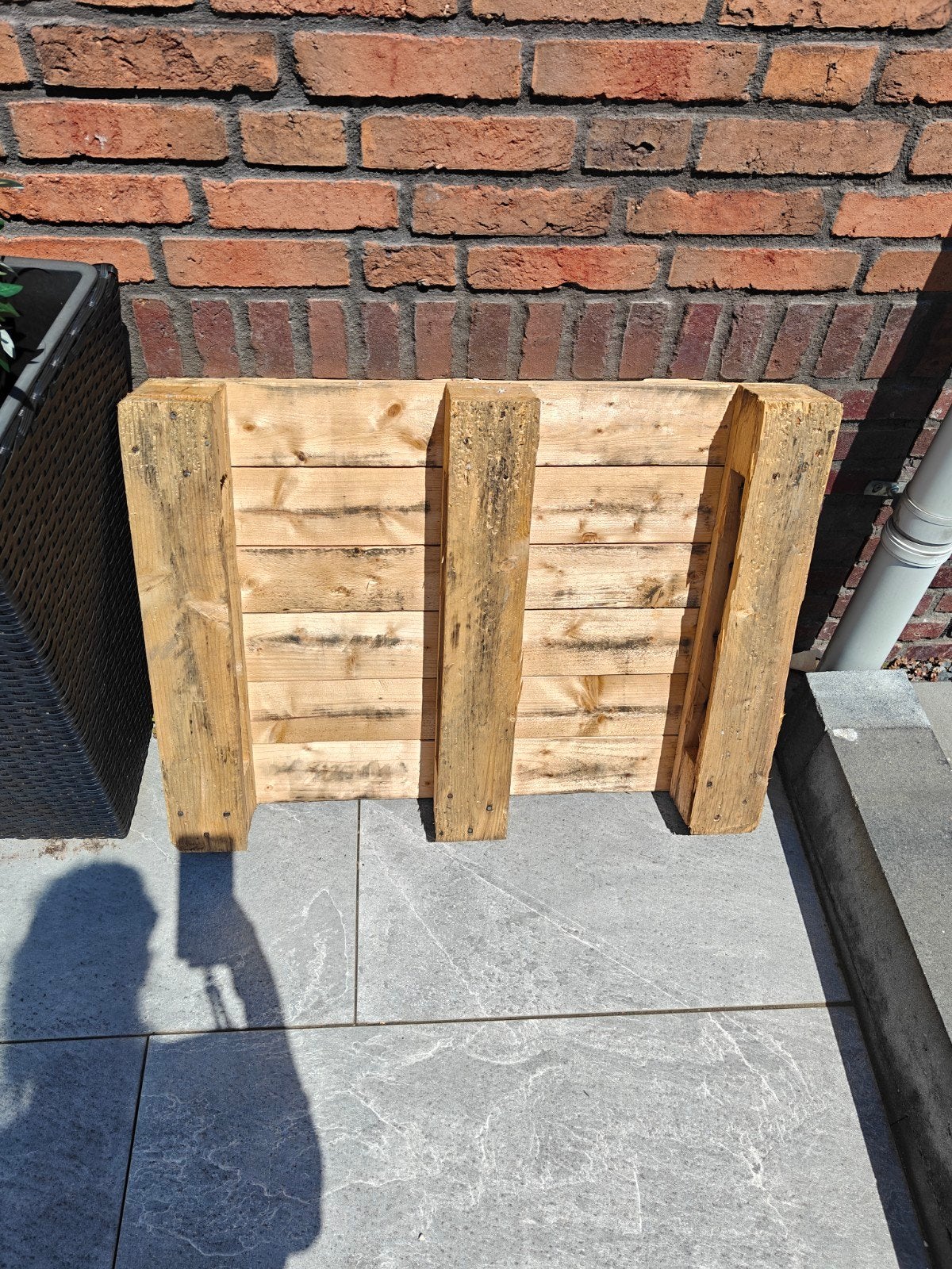 Gratis houten pallet, Ophalen, Gebruikt, Hout