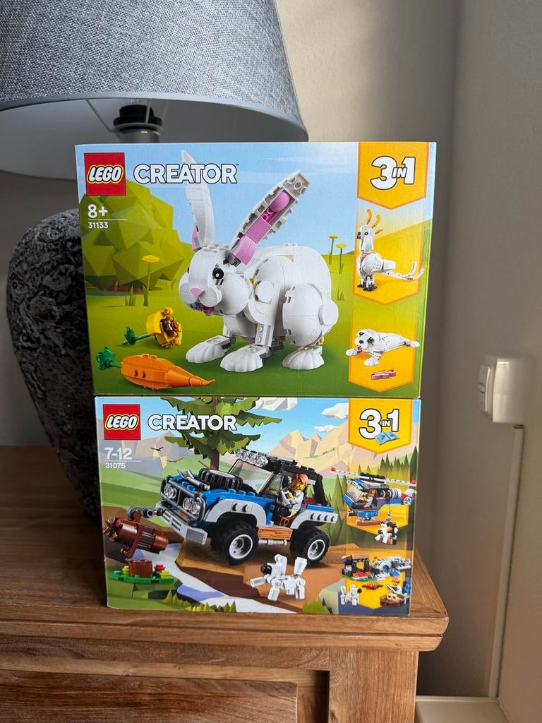 Lego Creator 31133 Konijn en 31075 Wilde Safari (nieuw), Ophalen of Verzenden, Nieuw, Complete set, Lego