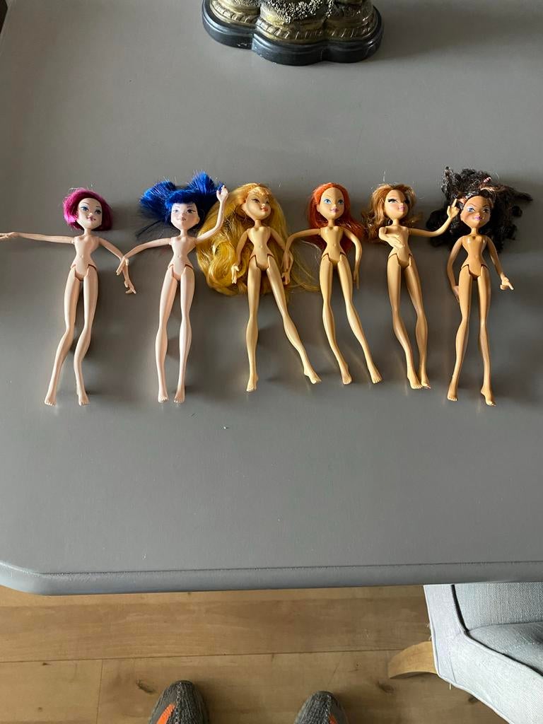6 Winx Club poppen zonder kleding, Ophalen of Verzenden, Gebruikt, Overige typen