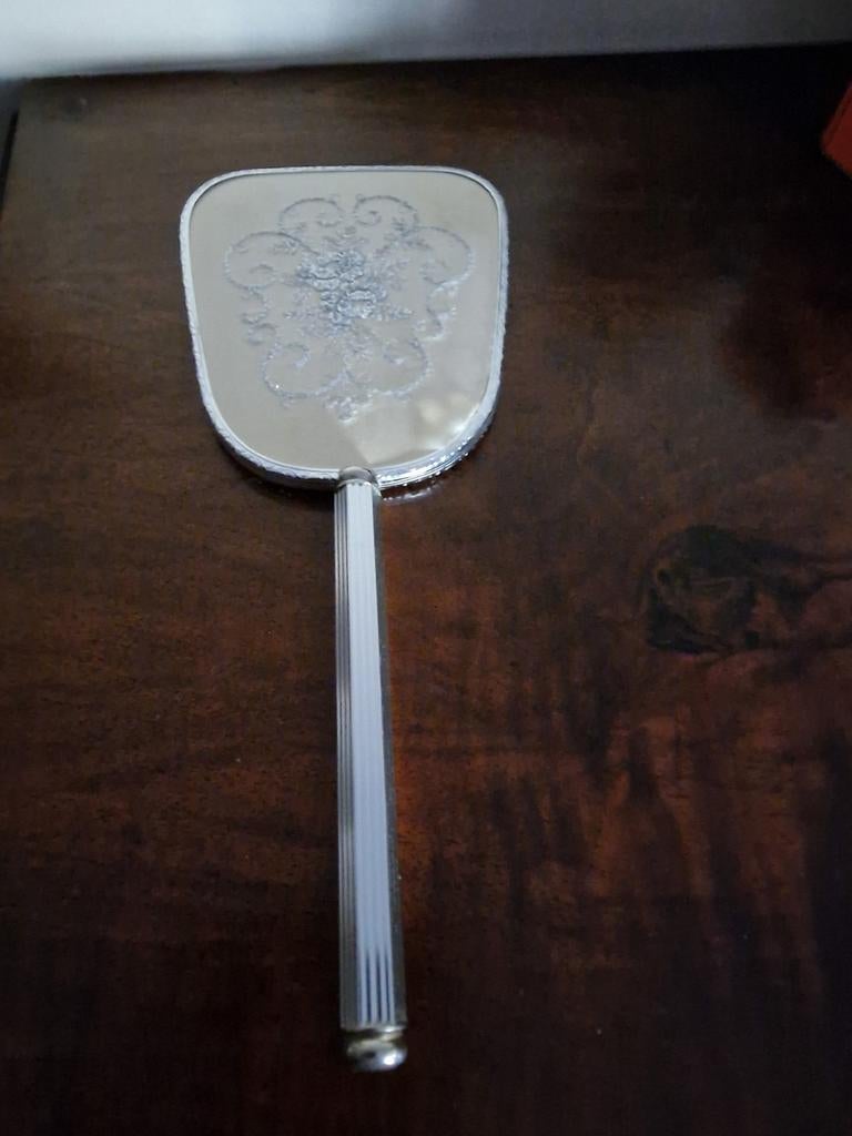 Oude brocante hand spiegel, Ophalen of Verzenden