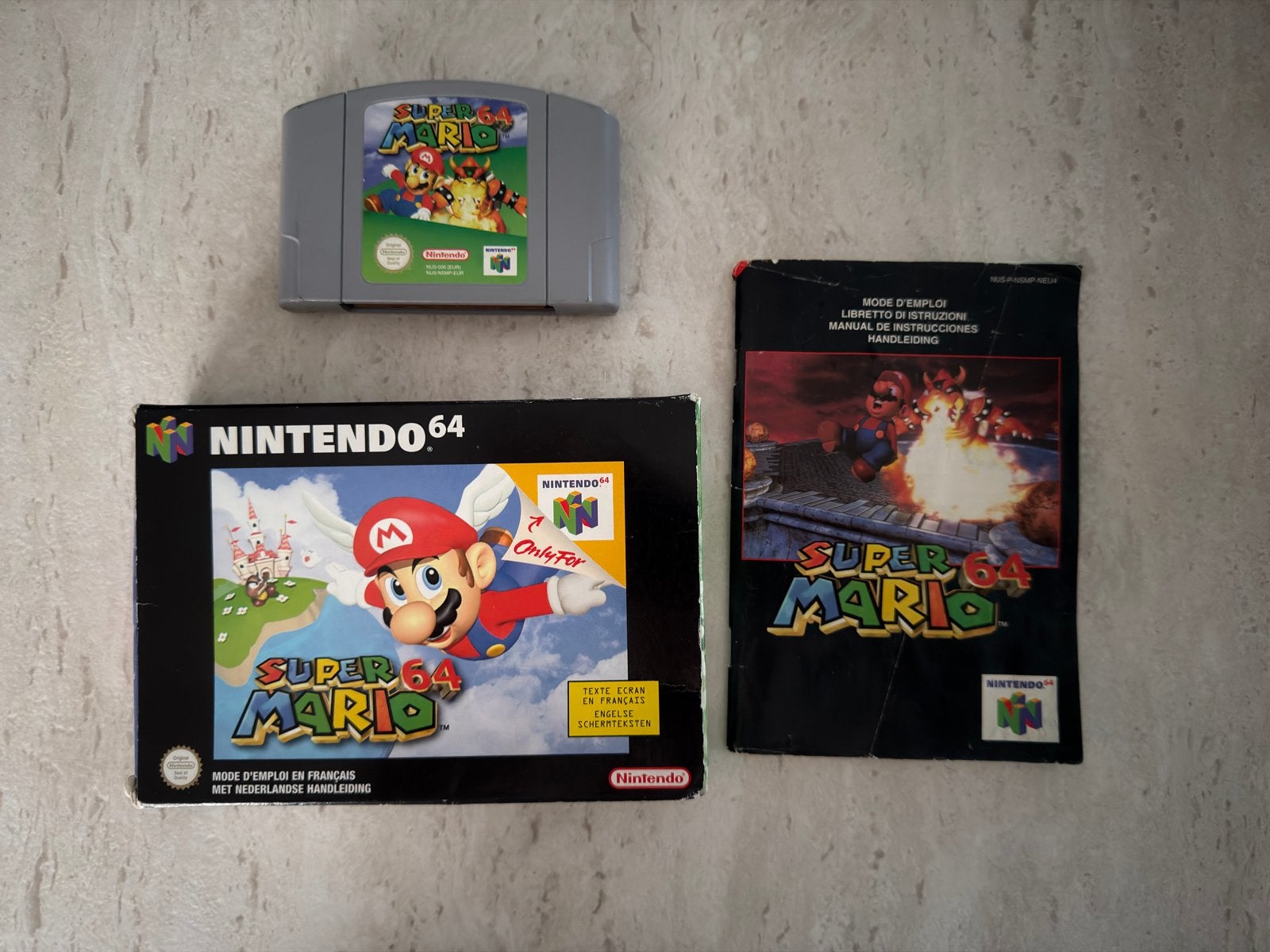 Super Mario 64 Nintendo 64 (N64) compleet met doos en boekje, Spelcomputers en Games, Games | Nintendo 64, Ophalen, Gebruikt, 1 speler