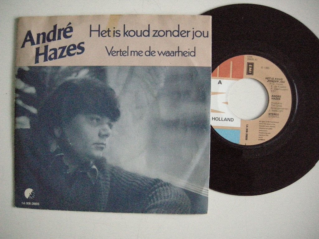 Andre Hazes Het Is Koud Zonder Jou - 7' vinyl zgan, Ophalen, Zo goed als nieuw, 7 inch, Nederlandstalig
