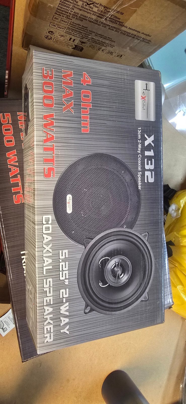 X132 5.25" 2-weg Coaxiale Luidsprekers 300W Max, Ophalen of Verzenden, Nieuw