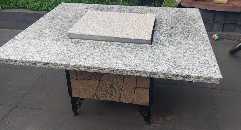 Marmeren BBQ tafel, Ophalen, Rond, Overige materialen