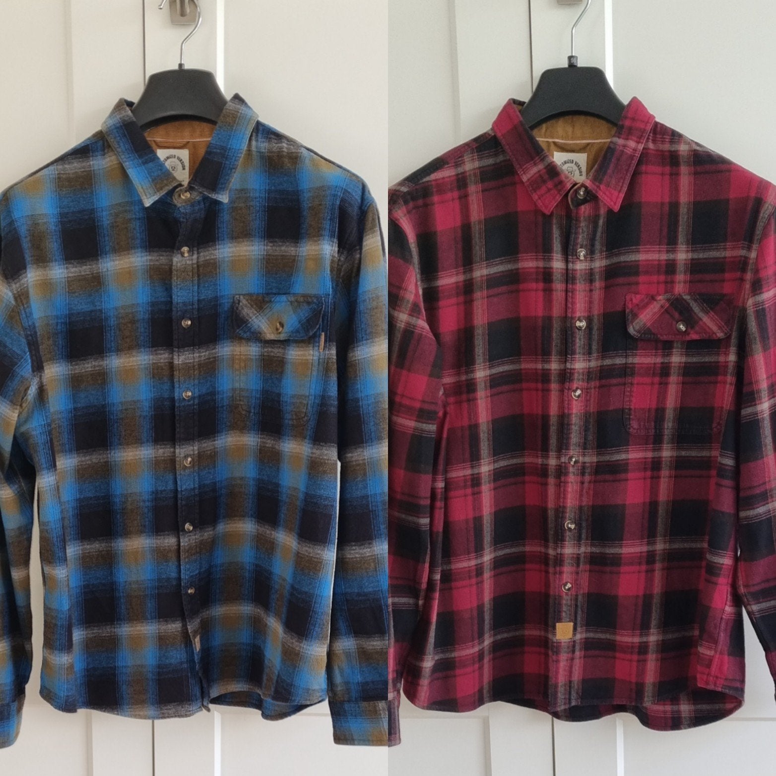 2XL Dubinik Heren Flanellen Overhemden NL Maat 58/60, Dubinik, Blauw, Ophalen of Verzenden, Overige halswijdtes