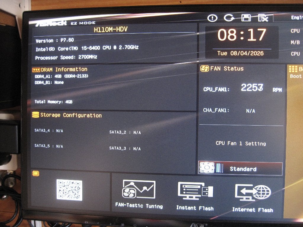 ASRock H110M-HDV-i5 6400 Moederbord, Computers en Software, Moederborden, Ophalen, Gebruikt, LGA 1151, DDR4