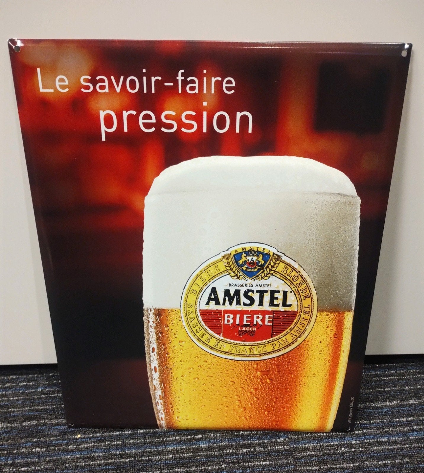 Amstel bier reclamebord, Verzamelen, Biermerken, Nieuw, Reclamebord, Plaat of Schild, Amstel, Ophalen of Verzenden
