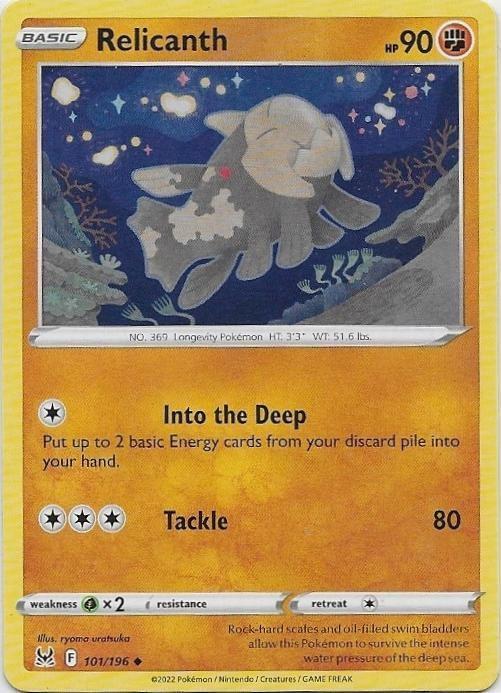 Lost Origin,  Relicanth [uncommon] 101/196, Verzenden, Nieuw, Losse kaart