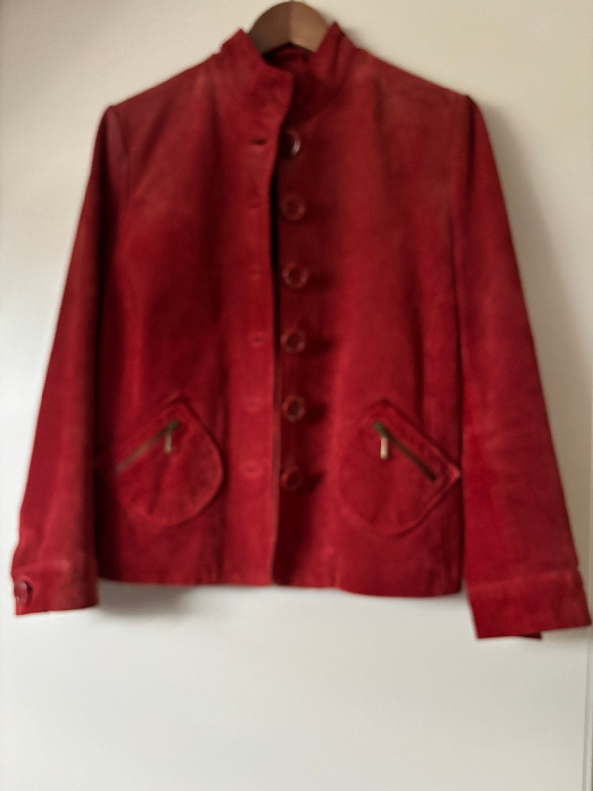 Pig Split Leather jasje maat 40, kleur rood, Ophalen of Verzenden, Gedragen, Maat 38/40 (M), Rood