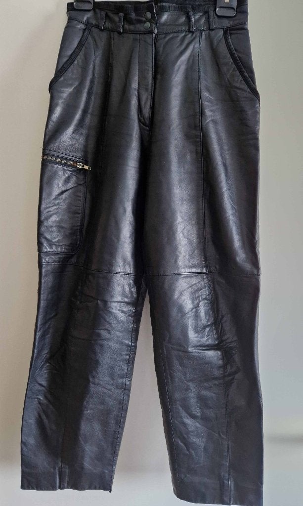 Lederen broek, in goede conditie!, maat S, 36, Kleding | Dames, Zwart, Ophalen of Verzenden, Zo goed als nieuw, Maat 36 (S)