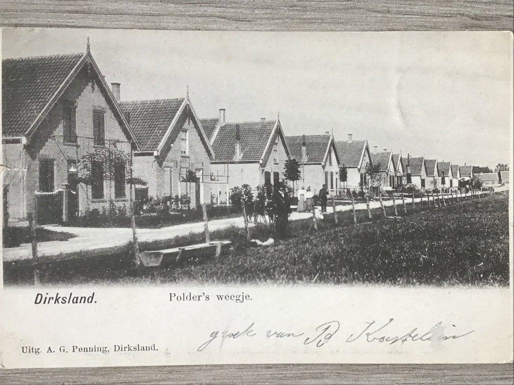 Ansichtkaart Dirksland - Polder's Weegje 1903, Ophalen of Verzenden, Voor 1920, Gelopen, Zuid-Holland