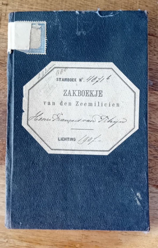 Antiek Zakboekje van den Zeemilicien - Koninklijke Marine, Ophalen of Verzenden, Marine, Nederland, Boek of Tijdschrift