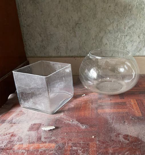 Glazen vaas / vazen, Huis en Inrichting, Woonaccessoires | Vazen, Ophalen, Gebruikt, Overige kleuren, Glas