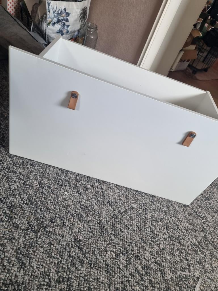 2x IKEA lade op wielen - wit met leren handgrepen, Ophalen, Gebruikt, 1 of 2 laden, 50 tot 100 cm