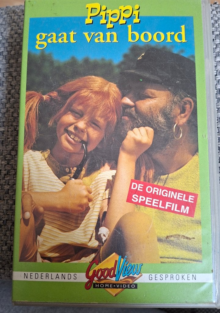 Nostalgie. vhs video band Pippi gaat van boord, Cd's en Dvd's, VHS | Film, Gebruikt, Alle leeftijden, Komedie, VHS