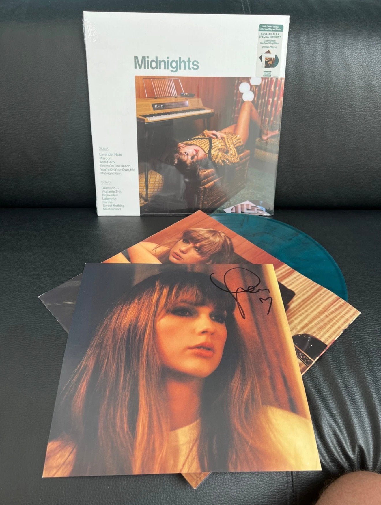 Taylor Swift Midnights SIGNED Jade, Ophalen, LP, Pop, Gesigneerd