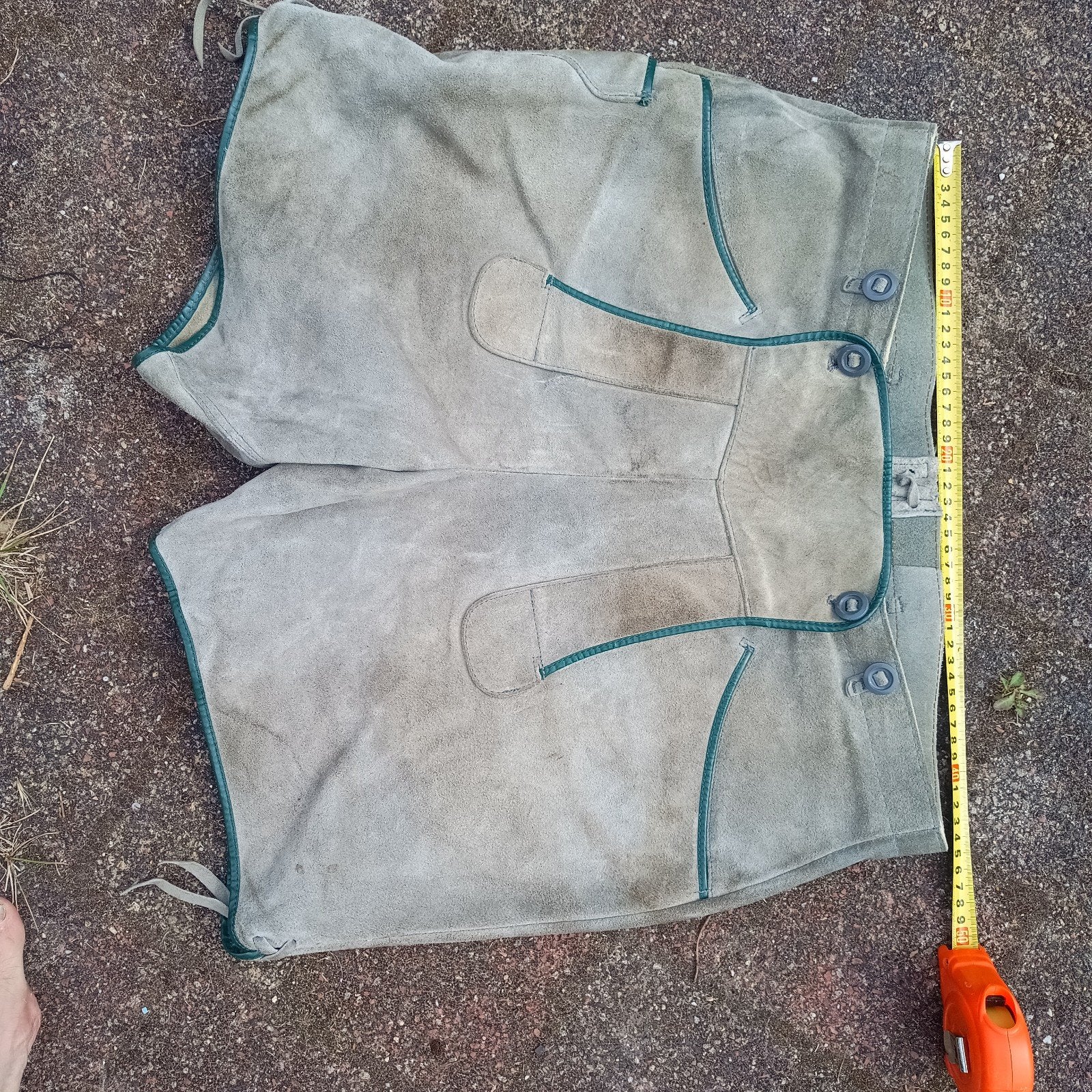 Lederhose ingesnoerd 50 uitgelegd 52 vintage authentiek, Maat 48/50 (M), Ophalen of Verzenden, Kleding, Gedragen