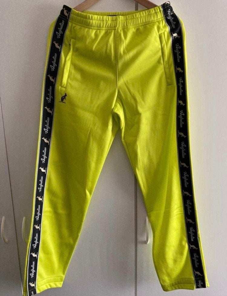 Australian broek XS neon geel, Verzenden, Nieuw, Overige maten, Geel