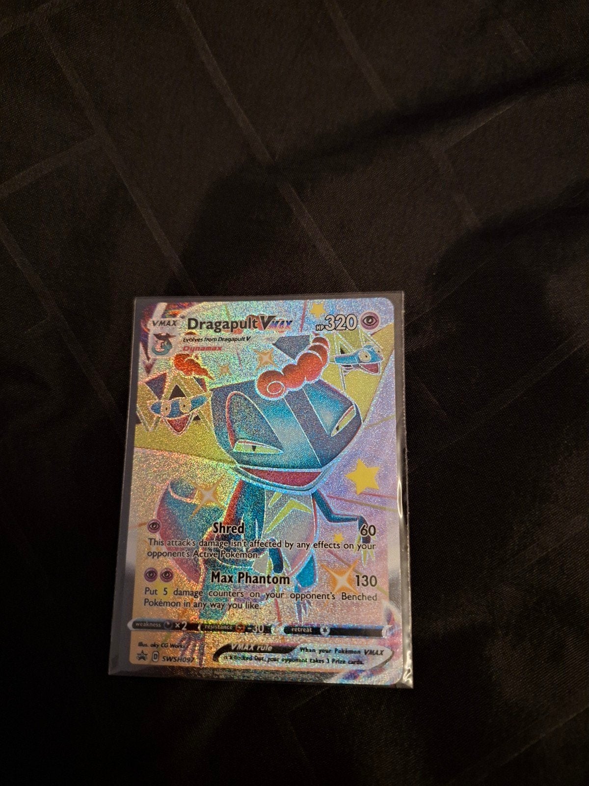 Dragapult VMAX Pokémon Kaart - Zo goed als nieuw, Ophalen of Verzenden, Zo goed als nieuw, Losse kaart, Foil