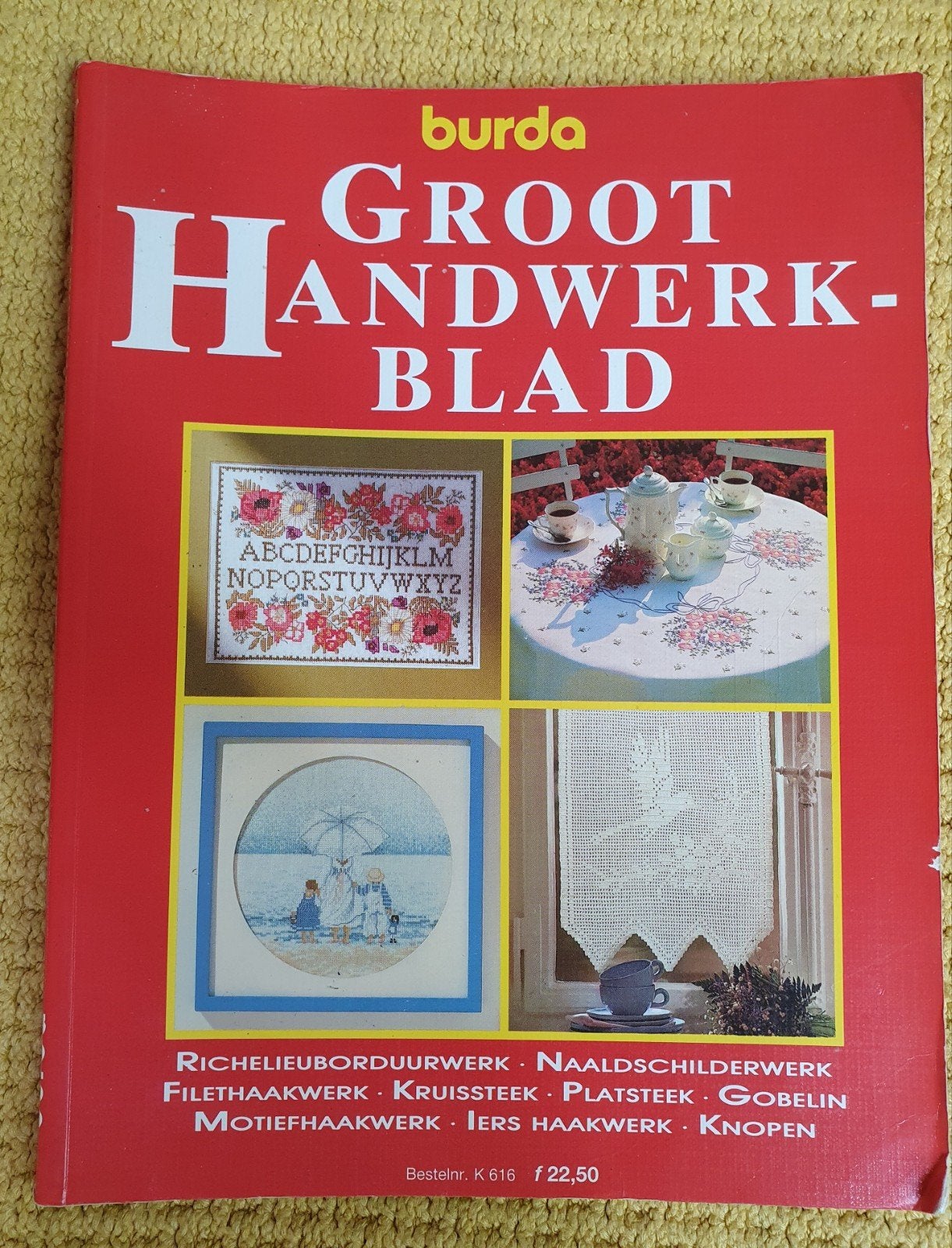 vintage Burda groot handwerk blad 1989, Verzenden, Patroon