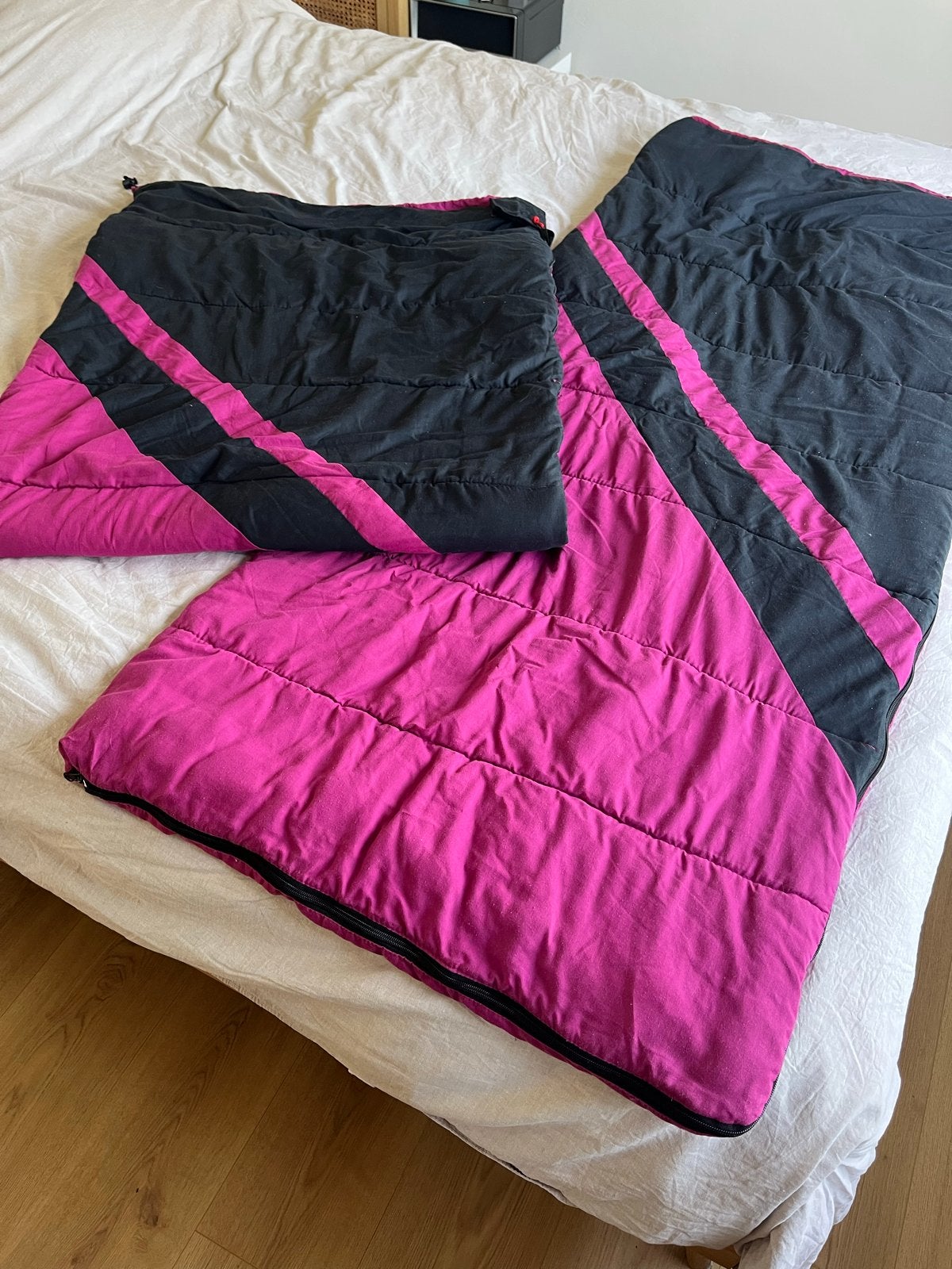 1x Vrijbuiter Outdoor Kids Adventure Slaapzak - Roze/Zwart, Ophalen of Verzenden, Gebruikt
