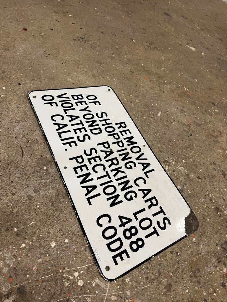 Vintage Emaille Bord Winkelwagentjes USA Californië, Ophalen