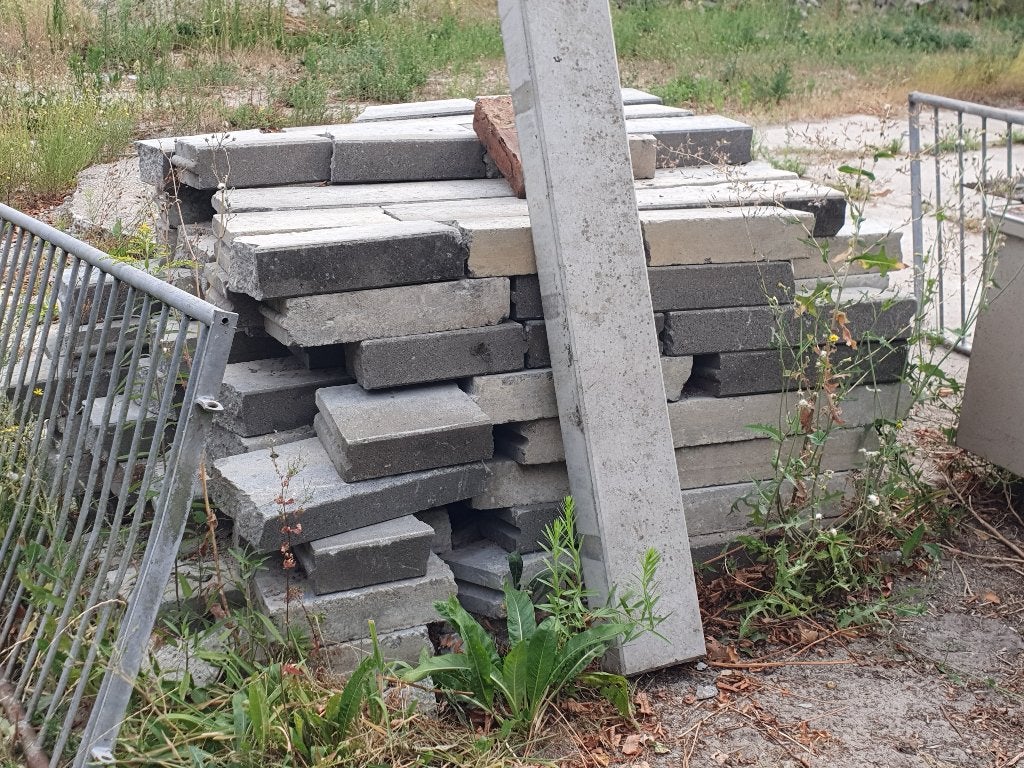 stoep bandjes, Tuin en Terras, Tegels en Klinkers, Ophalen, Gebruikt, Overige typen, Minder dan 5 m²