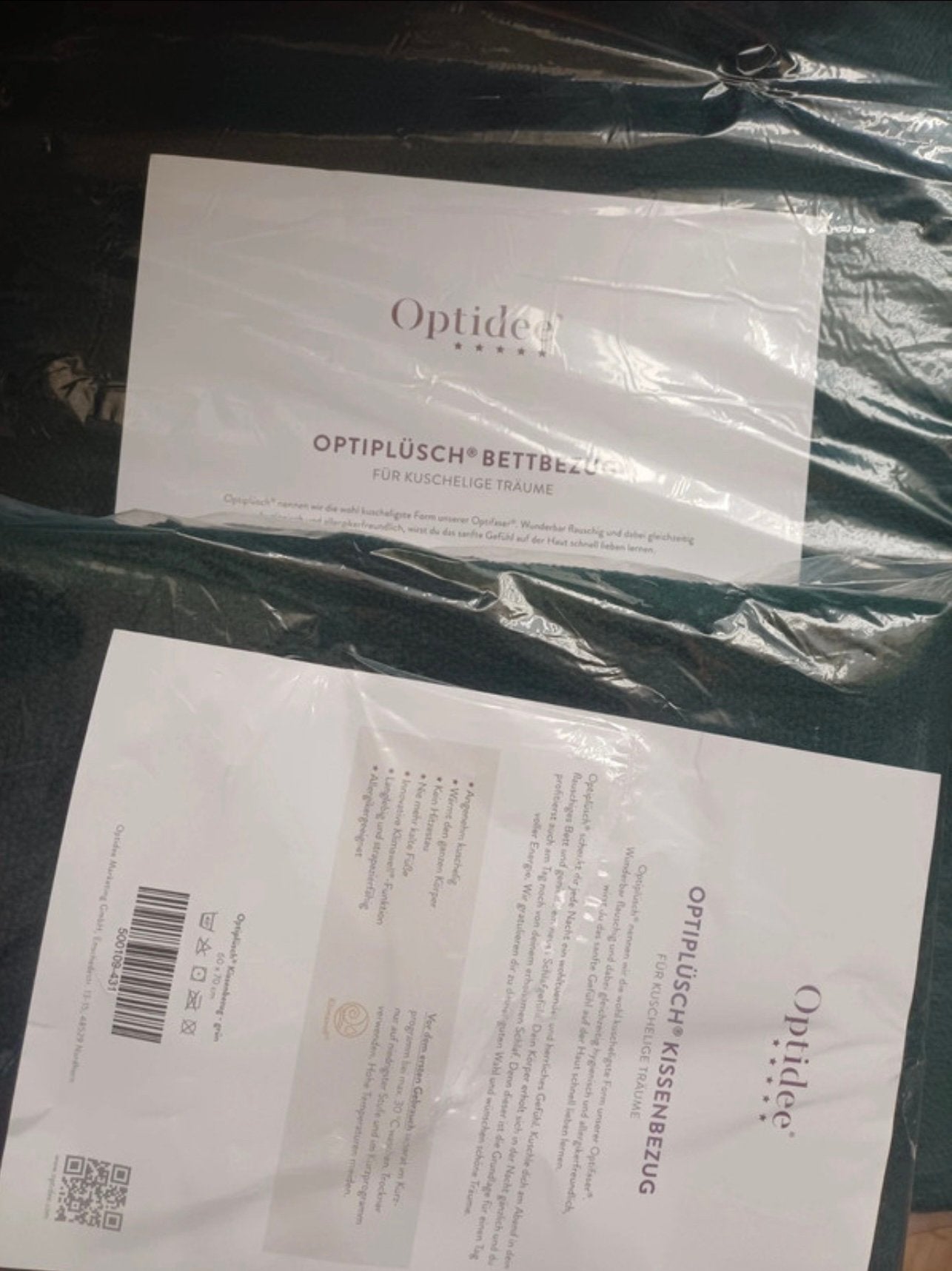 Optidee Optipluche dekbedset 1-persoons, Verzenden, Zo goed als nieuw, Eenpersoons, Dekbedovertrek