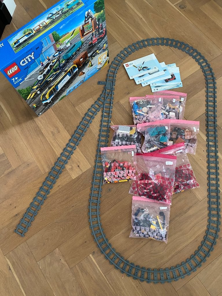 Lego 60336 Goederentrein (+doos, boekjes en gesorteerd), City, Compleet, Lego, Ophalen of Verzenden
