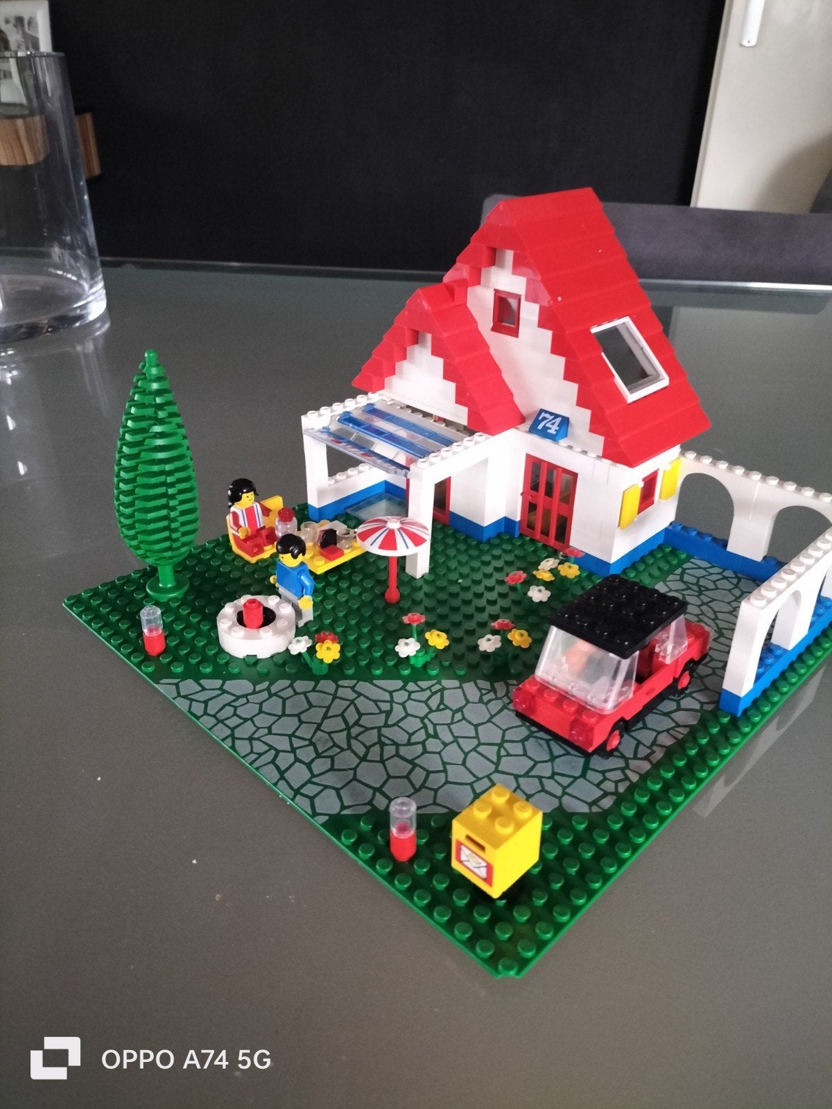Vintage LEGO Legoland 6374: Huis met Tuin en Auto, Lego, Ophalen of Verzenden, Zo goed als nieuw, LEGOLAND