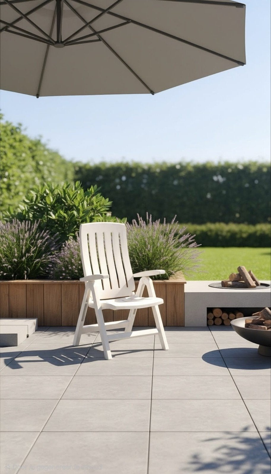 Set van 2 verstelbare tuinstoelen en ligbed, Ophalen, Zo goed als nieuw, Kunststof, Verstelbaar