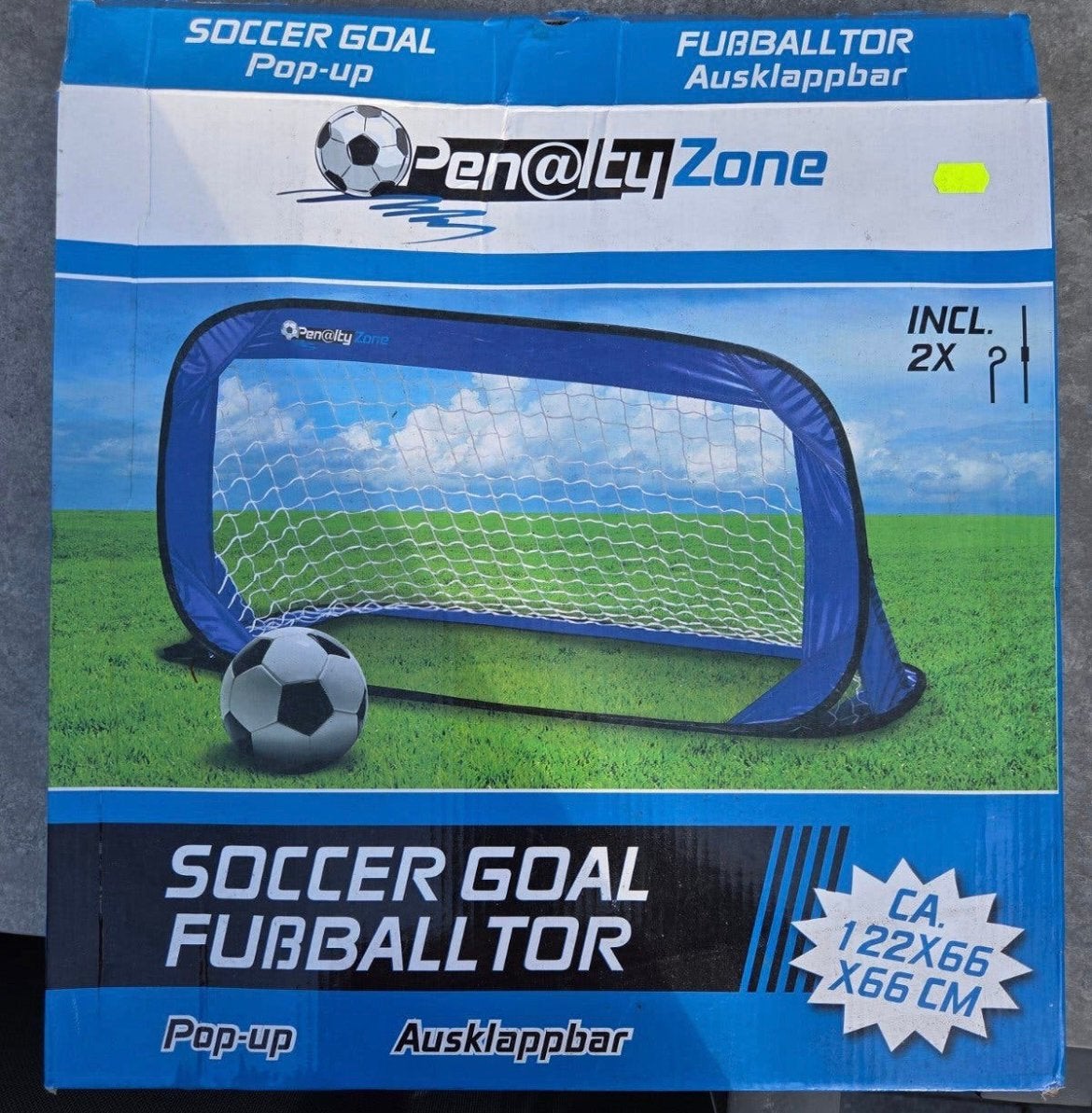 Penalty Zone Pop-up Voetbaldoel - 122x66x66 cm, Sport en Fitness, Voetbal, Ophalen of Verzenden, Zo goed als nieuw