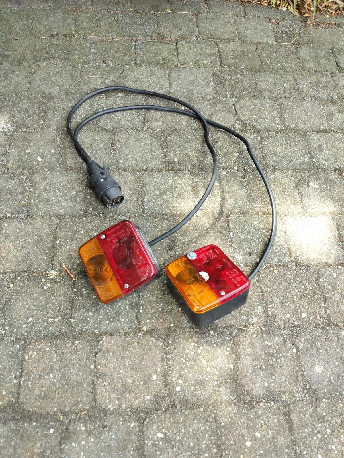 Aanhanger verlichting set met 7-polige stekker, Ophalen of Verzenden, Gebruikt