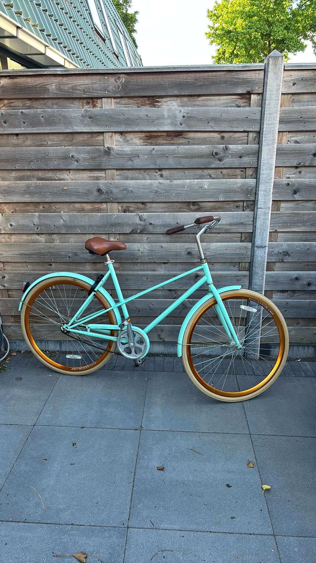 Gebruikte Mintgroene Cruiser Fiets - Dames, Fietsen en Brommers, Fietsen | Cruisers en Lowriders, Terugtraprem, Gebruikt, Staal