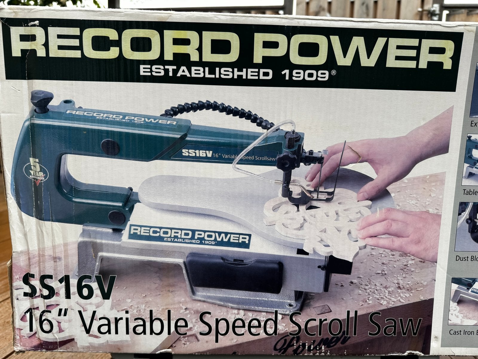 Record power SS16 Figuurzaag met Variabele Snelheid, Ophalen, Zo goed als nieuw, 30 tot 70 mm, Figuurzaag
